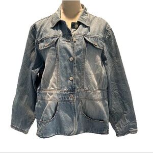 Baccini Denim Jacket in Washed Blue